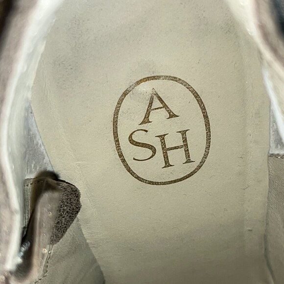 ASH LULA Pewter Metallic Funky Heel Side Zip Western B - Picture 12 of 12